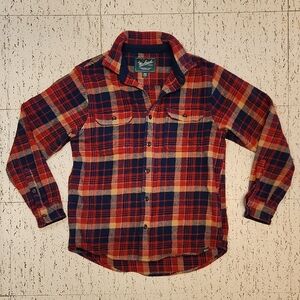 Woolrich Flannel Oversized Button Down Long Sleeve Collared Sweater Jacket